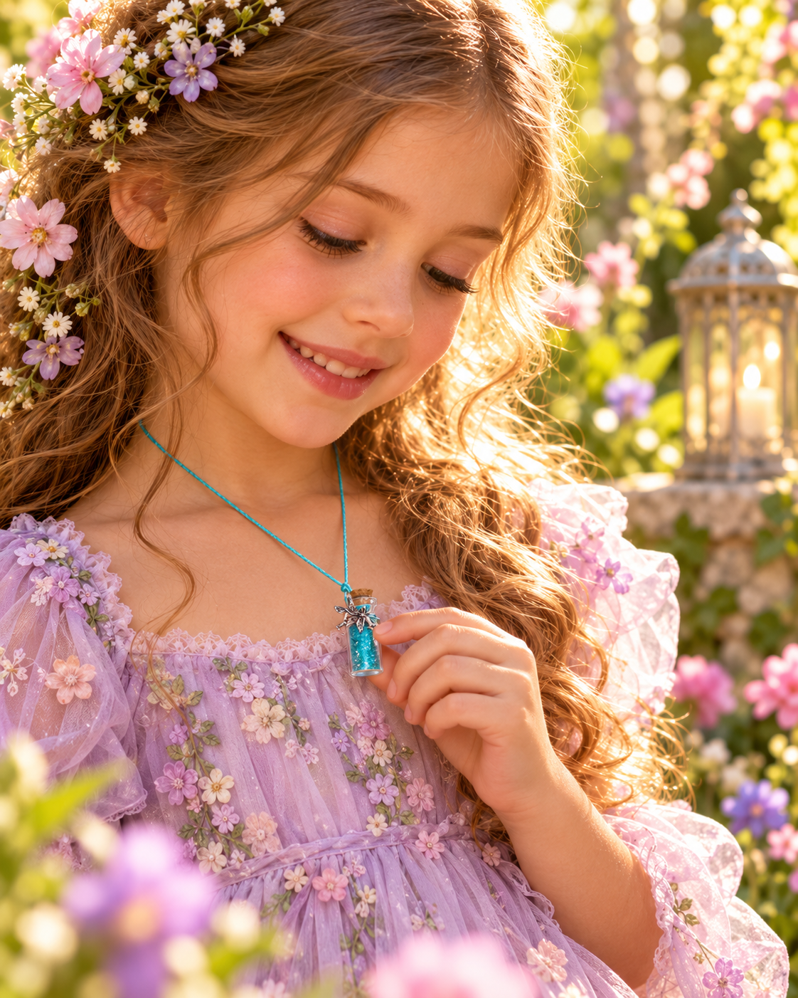 Enchanted Fairy Dust Bottle Necklace