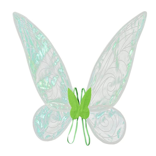 "Sparkling Sheer Fairy Princess Wings for Girls' Halloween and Christmas Costumes - 2021 Edition"