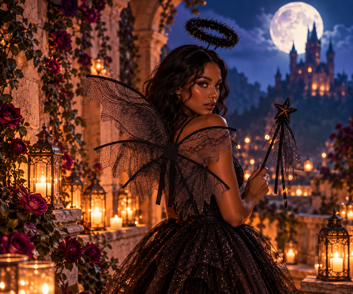 Midnight Black Fairy Wings