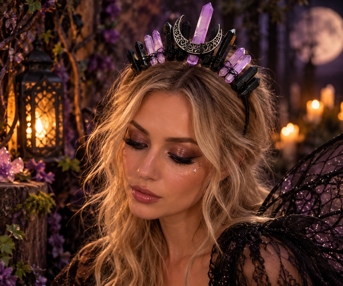 Mystic Crystal Moon Fairy Crown
